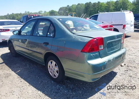 2004 Honda Civic Vp from USA, damaged, VIN 2HGES16344H570822